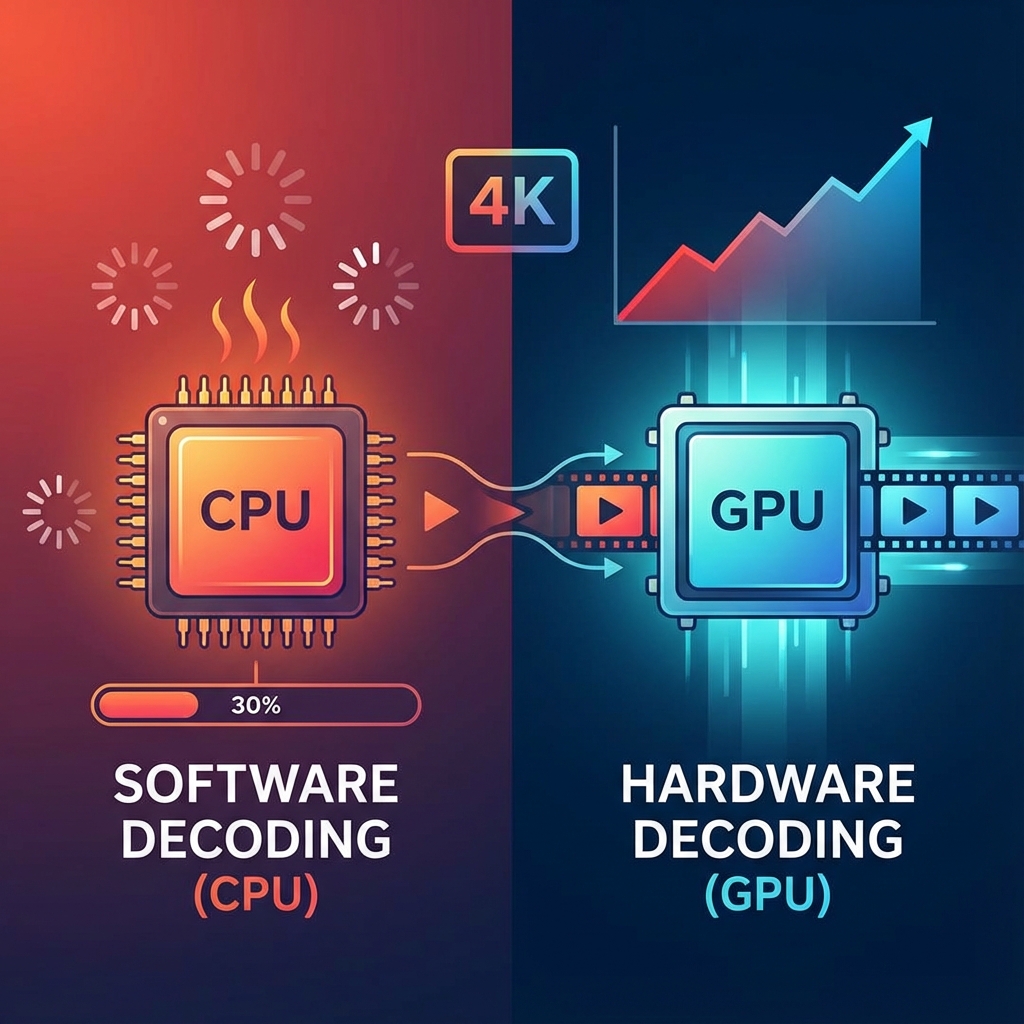 Hardware vs Software Decoding: Why Your 4K Videos Stutter (And How to Fix It)